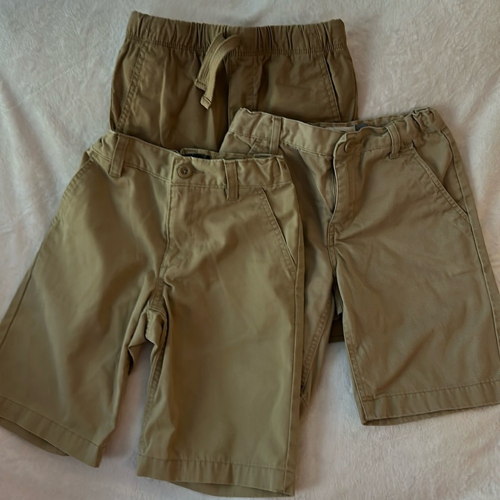 3 pairs Boys size 7 khaki shorts